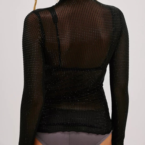 Free People Dance All Night Long Sleeve in Black - Picture 2 of 4